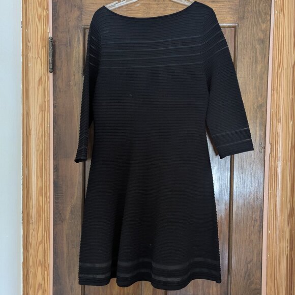 Eliza J Black Dress with 3/4 sleeve Size Large - Picture 6 of 13